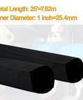 Premium Nylon Protective Hose Sleeve For Welding And Hydraulic Hoses 1 Inch Inner Diameter 25 Feet Long in black