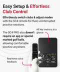 Pro Grade Golf Launch Monitor And 3D Driving Range Simulator for Indoor And Outdoor Use with built-in screen and remote control.
