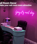 Pink Neon Nail Sign For Nail Salon And Beauty Studio Decor LED Light Open Sign Wall Art Perfect For Nail Rooms, Beauty Bars