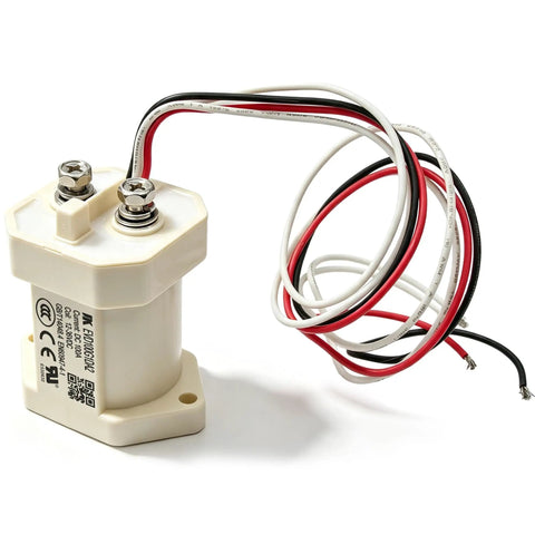 Rock Solid Heavy Duty High Voltage Direct Current Contactor 1000VDC 100 Ampere SPST Normally Open Switch with wires.