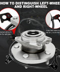 Dual Wheel Bearing Hub Assembly Set Fits Journey 2009 To 2018 And ProMaster 1500 2500 3500 2014 with ABS sensors, front view