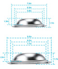 Stove Drip Pan Set 4 Pack Replacement Bowls For Electric Stoves 6 Inch And 8 Inch Burners with dimensions guide