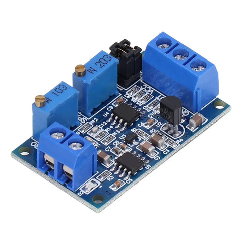 Heavy Duty Current To Voltage Converter Industrial Signal Module With Adjustable Zero Point, rugged PCB with blue connectors.