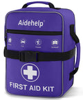 Premium 520 Piece First Aid Kit Large Emergency Medical Kit for Car Home Travel Camping Hiking Backpack And School Purple Color