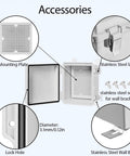 Pro Level IP67 Waterproof Electrical Box Built Tough For Hassle Free Install featuring stainless steel latch, mounting plate, and wall bracket.