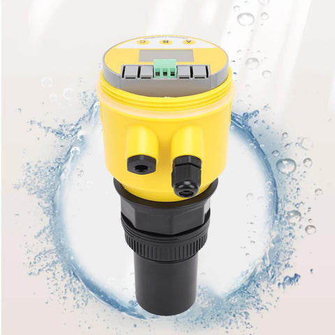 Pro Grade Digital Ultrasonic Level Meter 0-10m Range DC24V LCD Display 4-20mA Output Water Level Sensor for Industrial Use