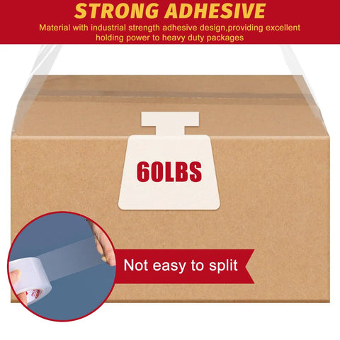 Heavy Duty Packing Tape For Moving Boxes 6 Rolls Clear With Dispenser And Utility Knife 1.89 Inch By 65 Yard used on 60lbs box