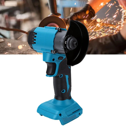 Close-up of Cordless 2 In 1 Mini Circular Saw And Angle Grinder With A Brushless Motor 12000 Rpm, ideal for heavy-duty cutting.