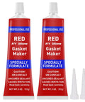 High Temp Red RTV Silicone Sealant For Engines, Gearboxes, Pumps And Superchargers, Oil Leak Proof Gasket Maker, 170g tubes
