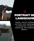 Magnetic Bino Adapter For Smartphone Digiscoping With Snapcase Compatibility in portrait and landscape mode demonstration