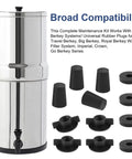 Water Filter Maintenance Kit With Silicone Blocking Plugs, Washers And Wing Nuts For Gravity Water Filter Systems, Universal