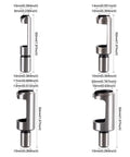 Heavy Duty Wood Plug Cutter Drill Bit Set Four Piece Carbon Steel Titanium Coated Straight Cutters For Woodworking And Diy Projects Built Tough shown in sizes.