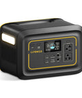 On The Go Portable Power Station 296Wh Backup Battery With 20ms UPS 300W Pure Sine Wave AC Outlet front view with ports