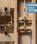 Shower system using 1/2 Inch Push To Connect 90 Degree Elbow Fittings Kit For PEX Pipe Copper CPVC Lead Free Brass