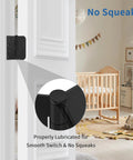 3 Pack Matte Black Door Hinges 4 Inch With Heavy Duty Iron Frame Including Installation Screws For Exterior Entry Doors close-up showing smooth operation and properly lubricated design.