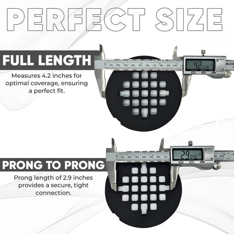 Matte Black 4 1/4 Inch Snap-In Shower Drain Cover Round Grate Replacement 4.25 Inch OD Strainer size measurements