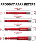 6 Pack Vacuum Brazed Diamond Drill Bits Set For Dry Masonry Core Drilling Sizes 1/4 5/16 3/8 1/2 Inch Shank Diameter 6mm