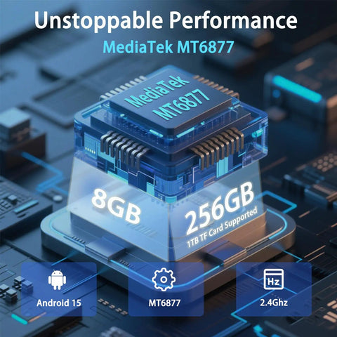 Tough As Nails Rugged Tablet With Integrated Barcode Scanner 10 Inch Android 15 shown with MediaTek MT6877 processor specs.