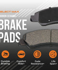 Front Brake Kit For Jeep Cherokee 2014 2023 With Dual Piston Calipers Carbon Ceramic Pads And Rotors Cross Drilled graphic