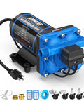 Tough As Nails 110V AC Water Pressure Pump with blue housing, electric cord, fittings, designed for home, garden, and RV use.