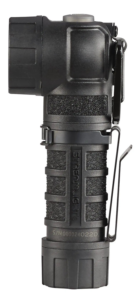 PolyTac 90X LED Right Angle Flashlight With 500 Lumens, 7000 Candela And 167 Meter Beam for hands free inspections in dim spaces, side view