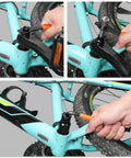 Using Bike Crank Puller Set 4 In 1 With Crank Extractor Bottom Bracket Remover 16mm Spanner Wrench on bicycle crank arms
