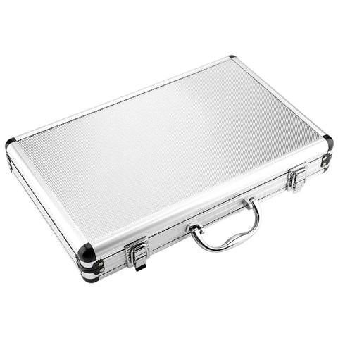 Top Tier M42 Hole Saw Kit With 19 Pieces Ranging From 19mm To 76mm For Cutting Steel Aluminum Wood Plastic Gypsum And More With Carry Case. Aluminum carry case for Top Tier M42 Hole Saw Kit.