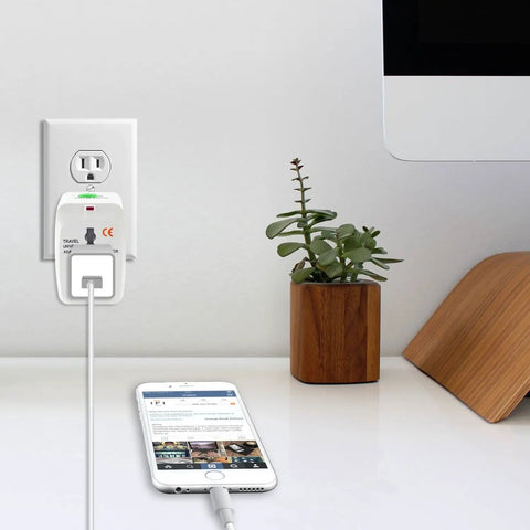Portable Worldwide Universal Power Adapter All In One Travel Charger For USA EU UK FR IT AU IN Outlets The Ultimate Worldwide Plug Converter For Phones Cameras Laptops And More Perfect For Global Adventures