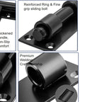 Heavy Duty 17-Inch Carbon Steel Slide Bolt Latch with reinforced ring and grip for barns, warehouses, and entry gates.