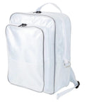 Top Notch Transparent Cleanroom Engineer Tool Backpack With 20 Liter Capacity And Crystal Clear Body showing a clear anti-static backpack side view.