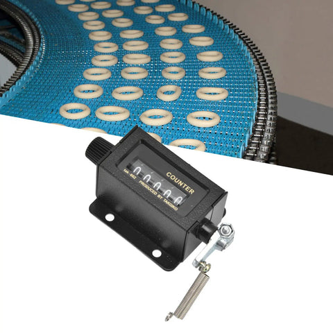 5 Digit Mechanical Tally Counter With Resettable Manual Pull Stroke 0 To 99999 Glass Mirror Surface Durable Clear Readout on printing line