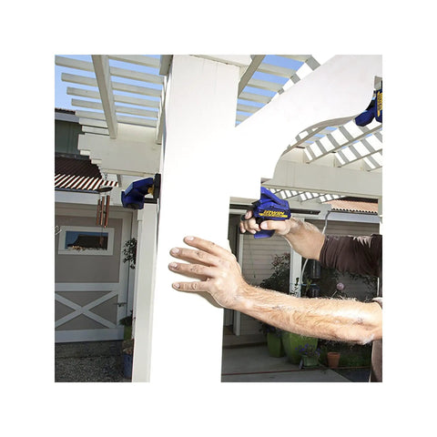 One-Handed Quick-Change Bar Clamp For Medium-Duty Projects, 12 Inch, 300 Lbs Clamping Pressure, I-Beam Design in outdoor use