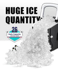 Scooper Free Nugget Ice Maker On Your Countertop Drops Soft Chewy Ice Straight Into Your Glass In Under Ten Minutes with huge ice quantity