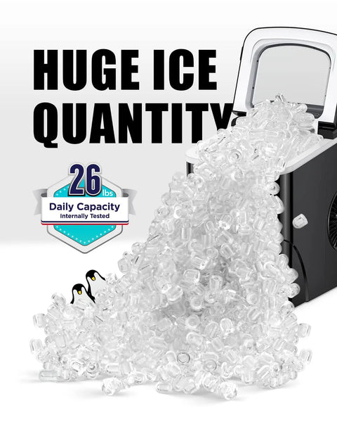 Scooper Free Nugget Ice Maker On Your Countertop Drops Soft Chewy Ice Straight Into Your Glass In Under Ten Minutes with huge ice quantity