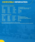 Compatibility chart for Rear Wheel Hub Bearing Assembly With ABS 5-Lug for Hyundai Sonata 2015-2019 and other models.
