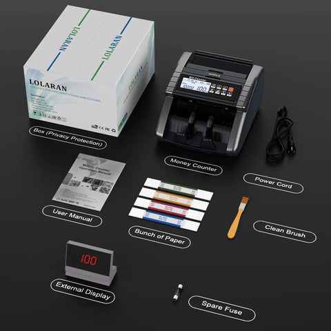 Value Counting Money Counter Machine For Dollars And Euros With UV MG MT IR DD Counterfeit Detection set includes accessories