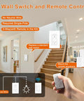 Smart 12V To 24V Dimmer Switch With Remote And Alexa Voice Control For LED Strip Lights mounted in a stylish home interior.
