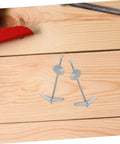 15 Set Carbon Steel Toggle Bolts And Wing Nuts Drywall Anchors, two bolts on wooden surface