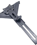 Precision Edge Guide For Fixed Base Router With Adjustable Design, steel construction, shown from top view with measurement scale