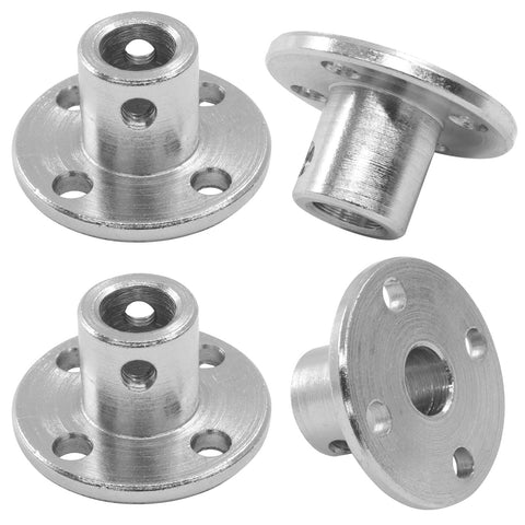 4 Pack 6mm Rigid Flange Couplings For DIY RC Motors, Guide Coupler Accessory Shaft Support, Beefy 45 Steel Axis Fittings For Smooth Power Transfer For Everyday Use