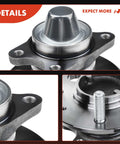 Close-up of rear wheel bearing and hub assembly 4 lug non ABS fit for Hyundai Sonata 1999 2005 Kia Magentis 2001 2006 Optima 2001 2006