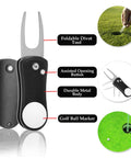 All In One Golf Essentials Kit With Water Brush, Microfiber Towel, Club Brush, Ball Marker, Divot Repair Tool, Ball And Tee Holder
