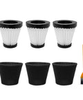 Three Pack Handheld Vacuum Cleaner Filter Set For Dirt Devil Scorpion Handheld Vacuums Style F117 Compatible With Part AD40117 Replacement Must Have Easy To Install For Quick Cleanups At Home Or In The Car with filters and brush