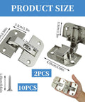 2 Pack Adjustable Pie Cut Corner Hinge 343.90.710 Works With Mepla SSP full inset concealed lazy Susan hinges with screws