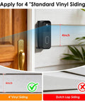 Vinyl Siding Tilt Fix Mount For Blink Video Doorbell Gen 1 And Gen 2 Corner Bracket on 4-inch standard vinyl siding