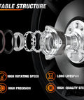 Exploded view of Beefy Front Or Rear Wheel Hub Bearing Assembly 5 Lug OEM 513288 Fits Chevy Equinox Malibu Impala GMC Terrain