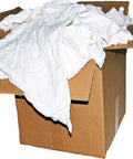 Recycled White Terry Cloth Rags For Heavy Duty Absorbency And Quick Cleanups At Home, Shop And Industrial Jobs, Ultra Absorbent Towels In A Bulk 5 Lb Compressed Box, Durable And Economical.