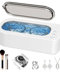 Ultrasonic Jewelry Cleaner Machine With 48KHz Tech Dual Cleaning Modes 350ML 304 Stainless Steel Tank Safe For Jewelry Eyeglasses Rings