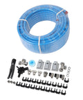 3/4 Inch By 100 Foot HDPE Aluminum Shop Air Piping Kit With O Ring Compression, Flexible Fast Install Air Line For Garage Workshop Pneumatic Tools