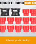 All In One Fork Seal Driver Tool Kit For Motorcycle And Bike 35mm To 50mm With Six Adapters Ready To Roll front view